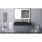 Castello Usa Nile 48" Wall Mounted Gray Vanity With Black Top And Brushed Nickel Handles CB-MC-48G-BN-2053-BL - alternate 7
